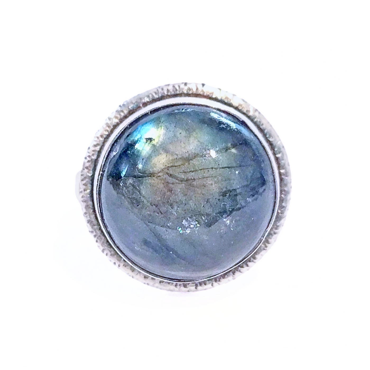JEM-058 Round Labradorite Ring Size 6