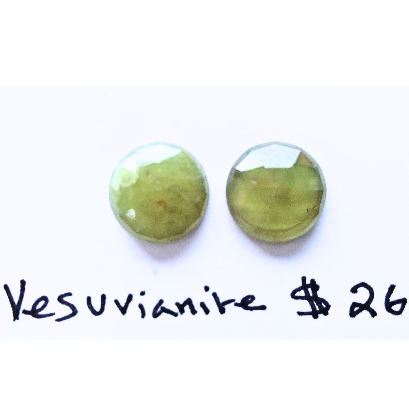 VES-1000 Vesuvianite Rose Cut Pair