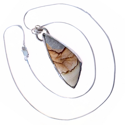 JEM-077 SS Large Jasper Pendant