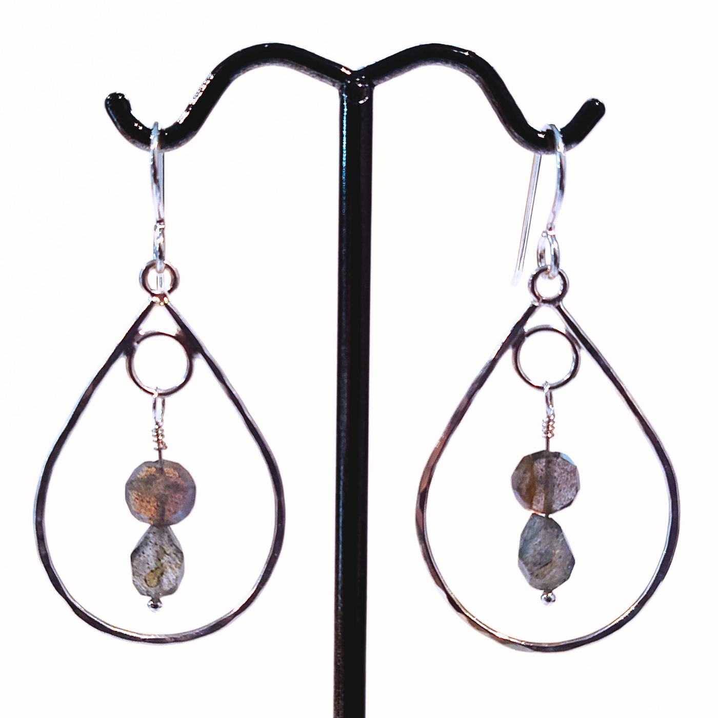 DS-408 Sterling Drop Earring W/ Labradorite