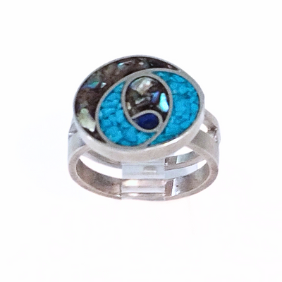 JSD-2033 Inlay Rose Ring