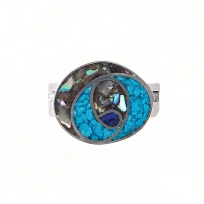 JSD-2033 Inlay Rose Ring