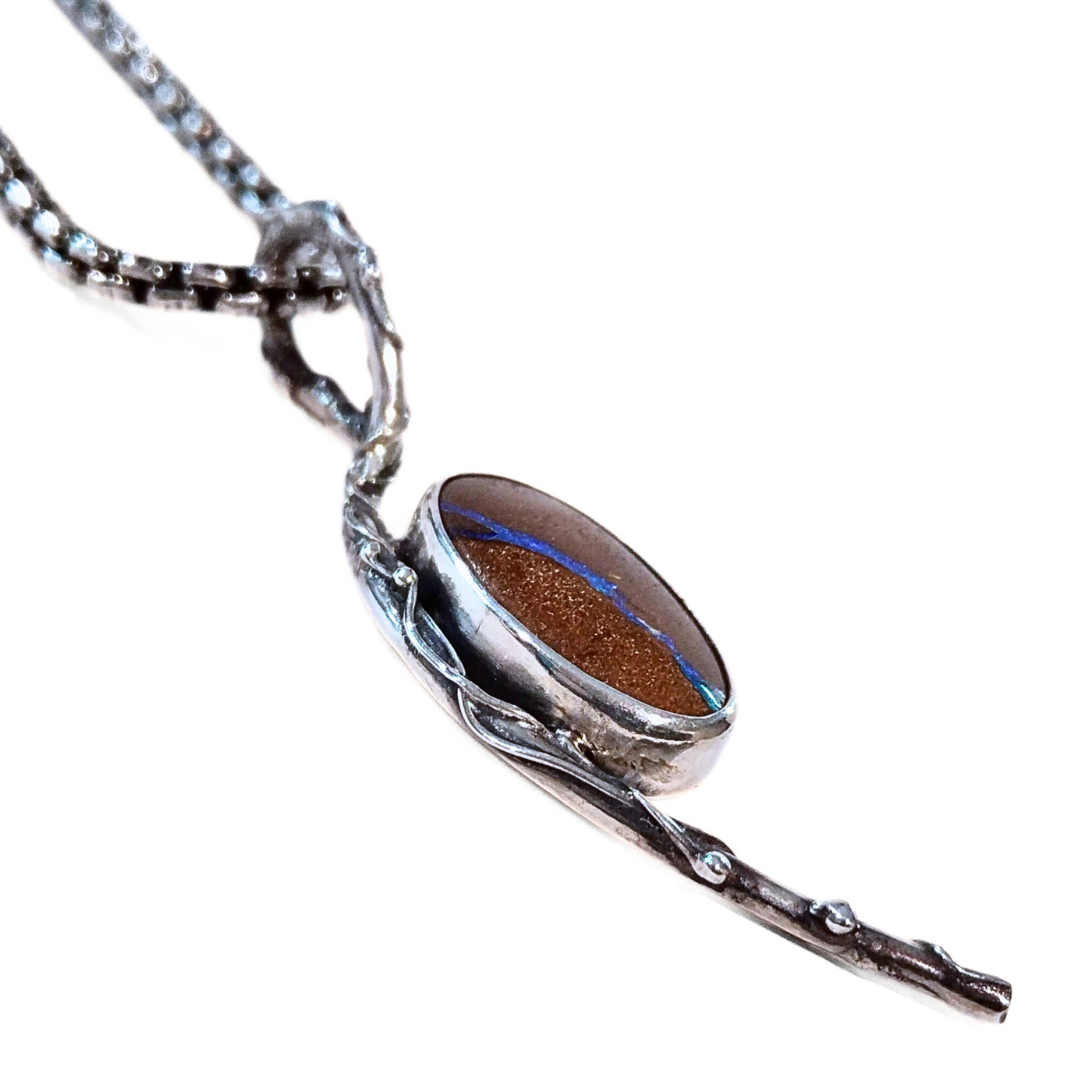 JSD-6089 Boulder Opal Branch Pendant