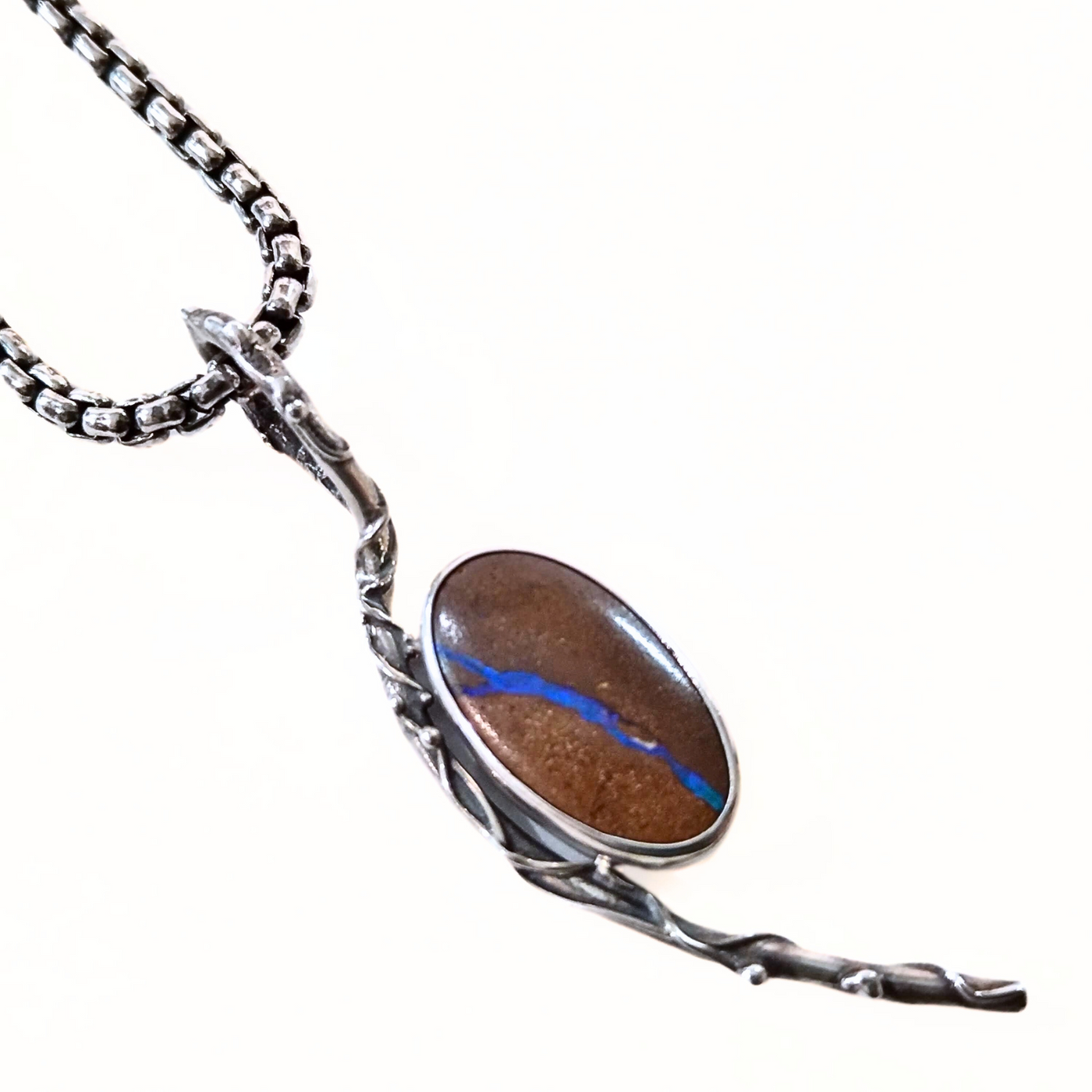 JSD-6089 Boulder Opal Branch Pendant