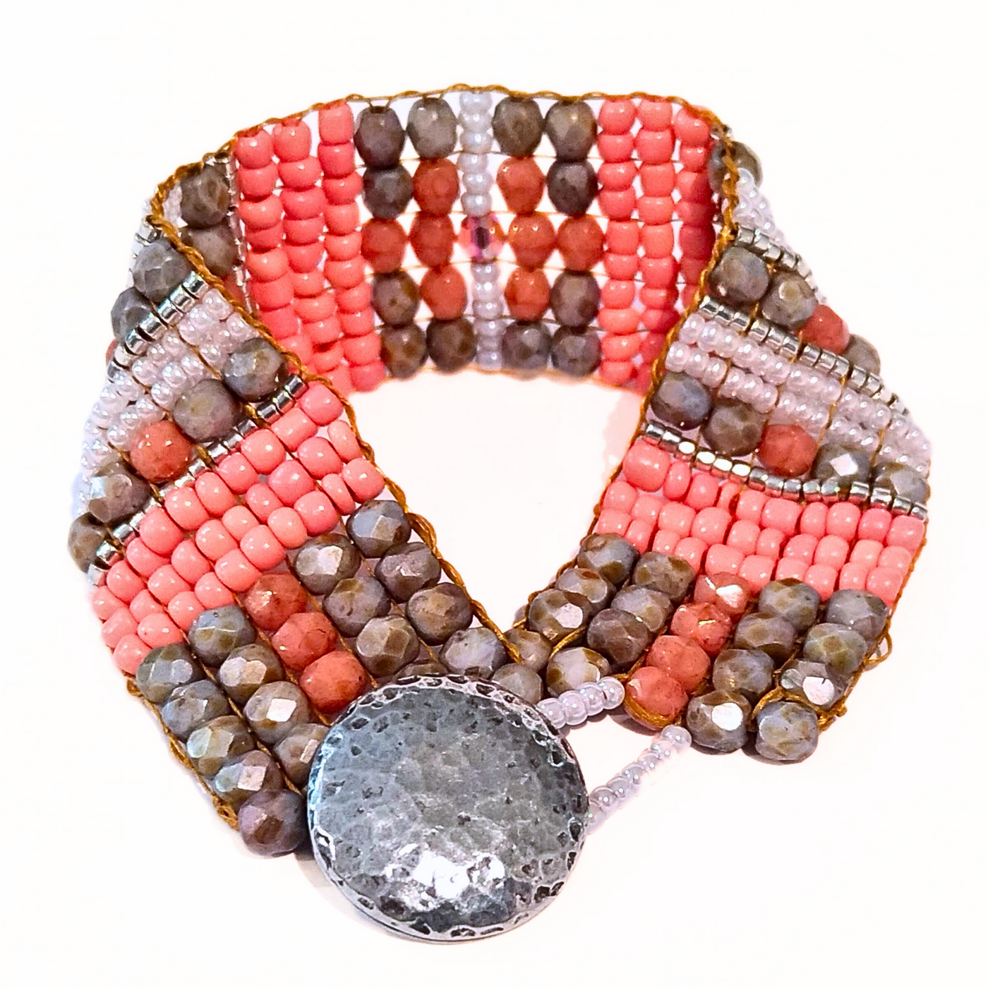 JEM-063 Pink Beaded Bracelet
