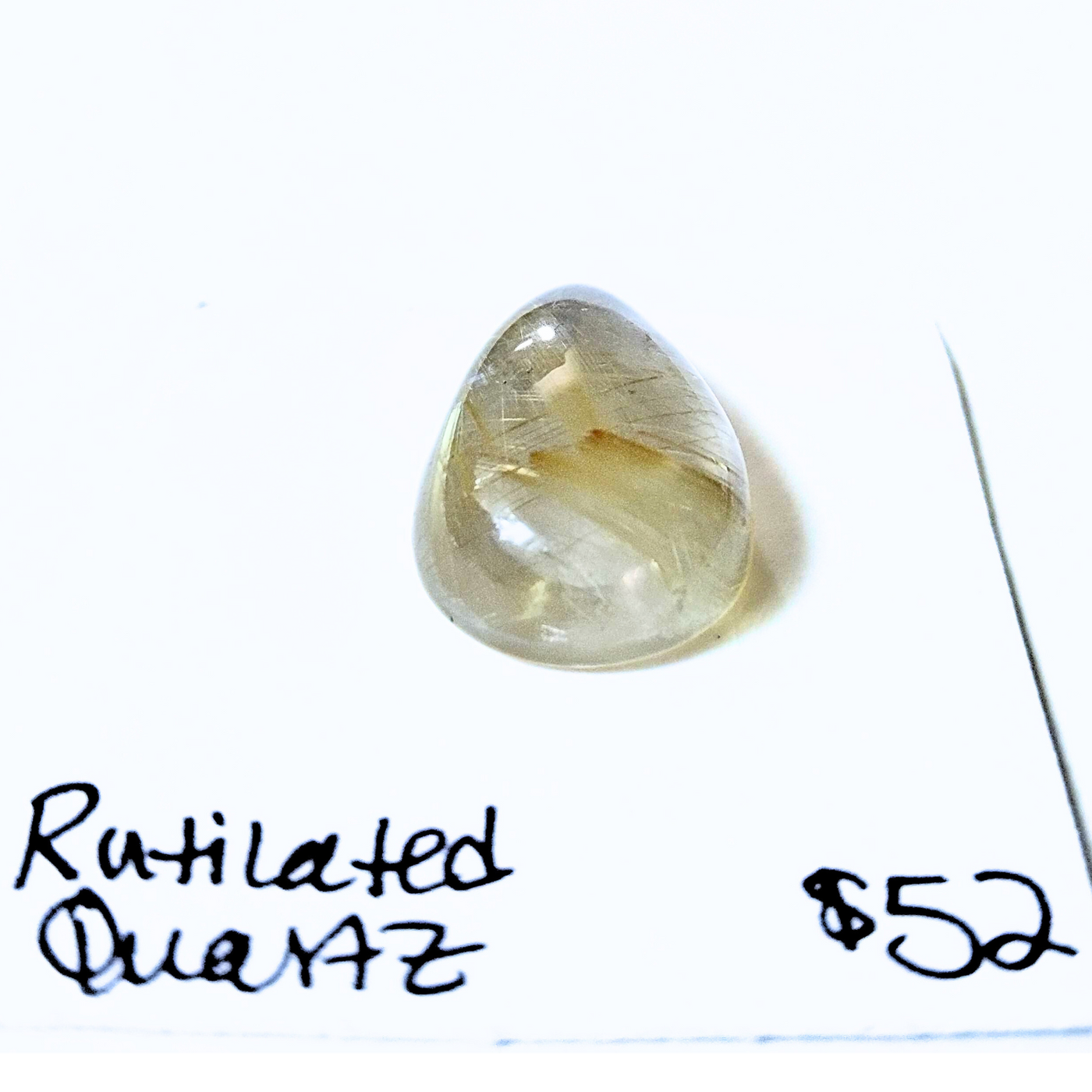 RUQ-1003 Rutilated Quartz Cabochon
