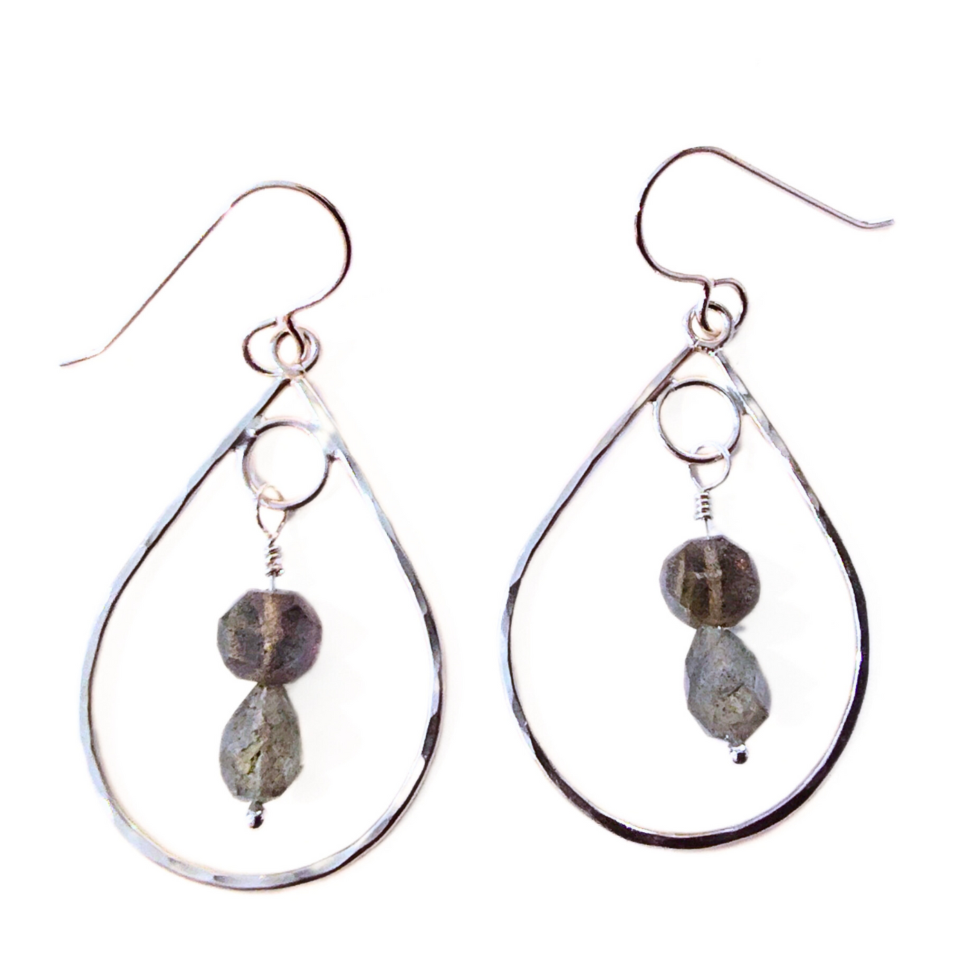 DS-408 Sterling Drop Earring W/ Labradorite