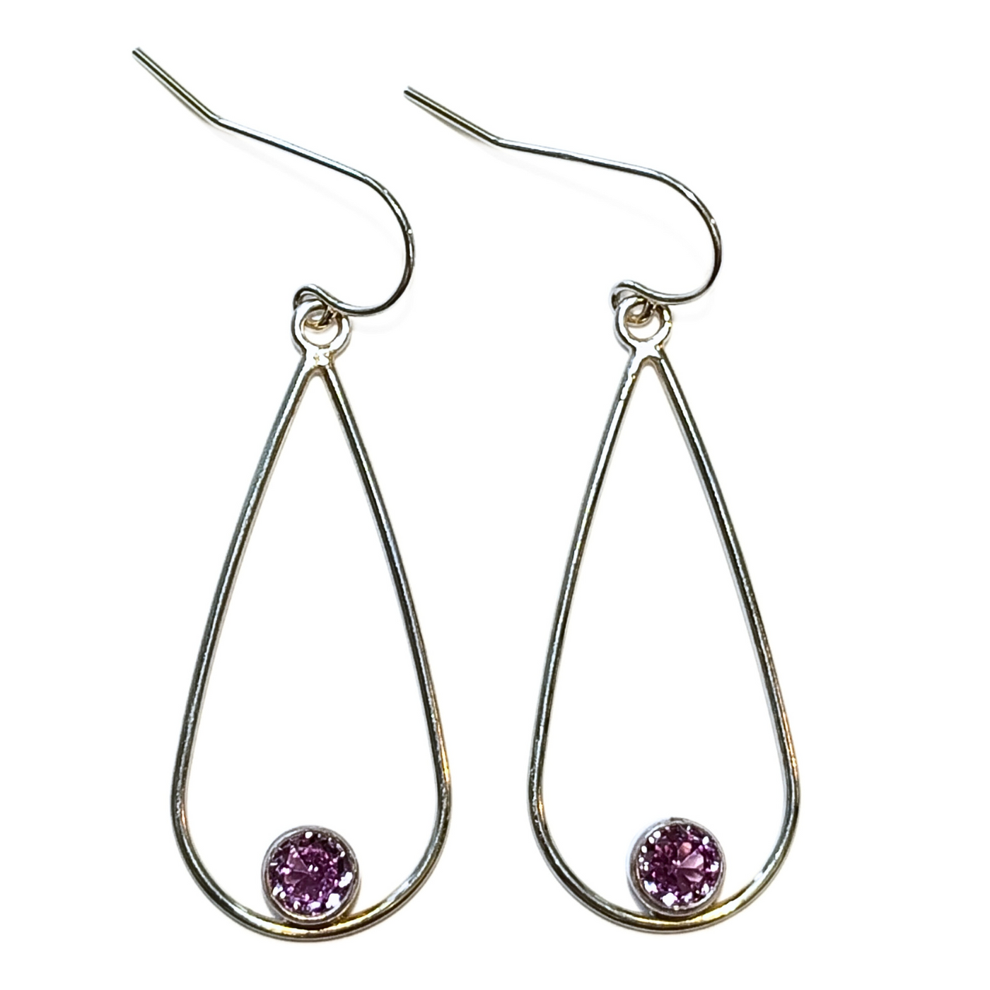 DS-409 Sterling Drop Earring with Alexandrite Gem Stone