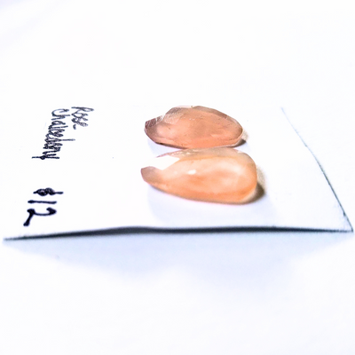 ROC-1001 Rose Chalcedony Rose Cut Pair