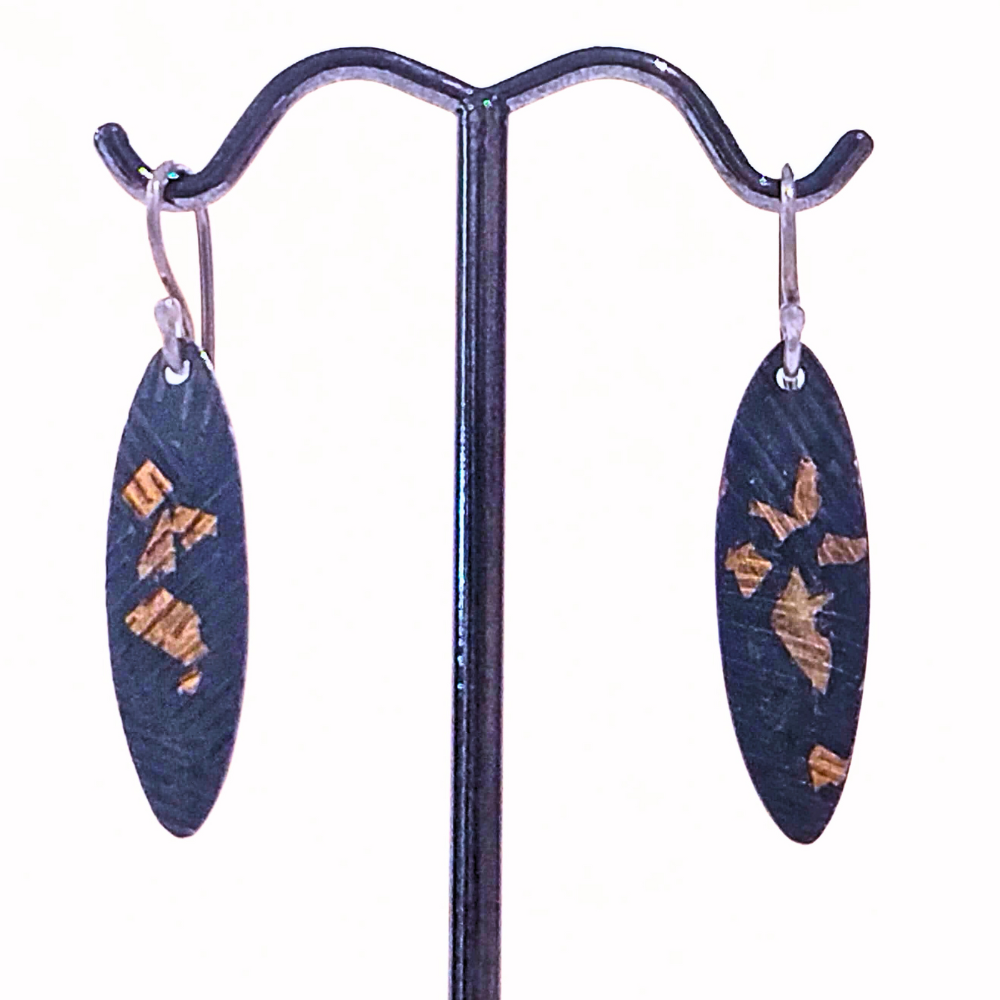 SLG-023 Oval Keum Boo earrings #3 with Sterling Earwires