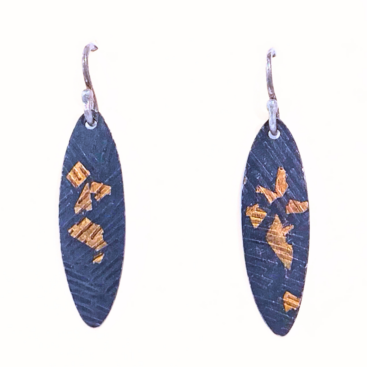 SLG-023 Oval Keum Boo earrings #3 with Sterling Earwires