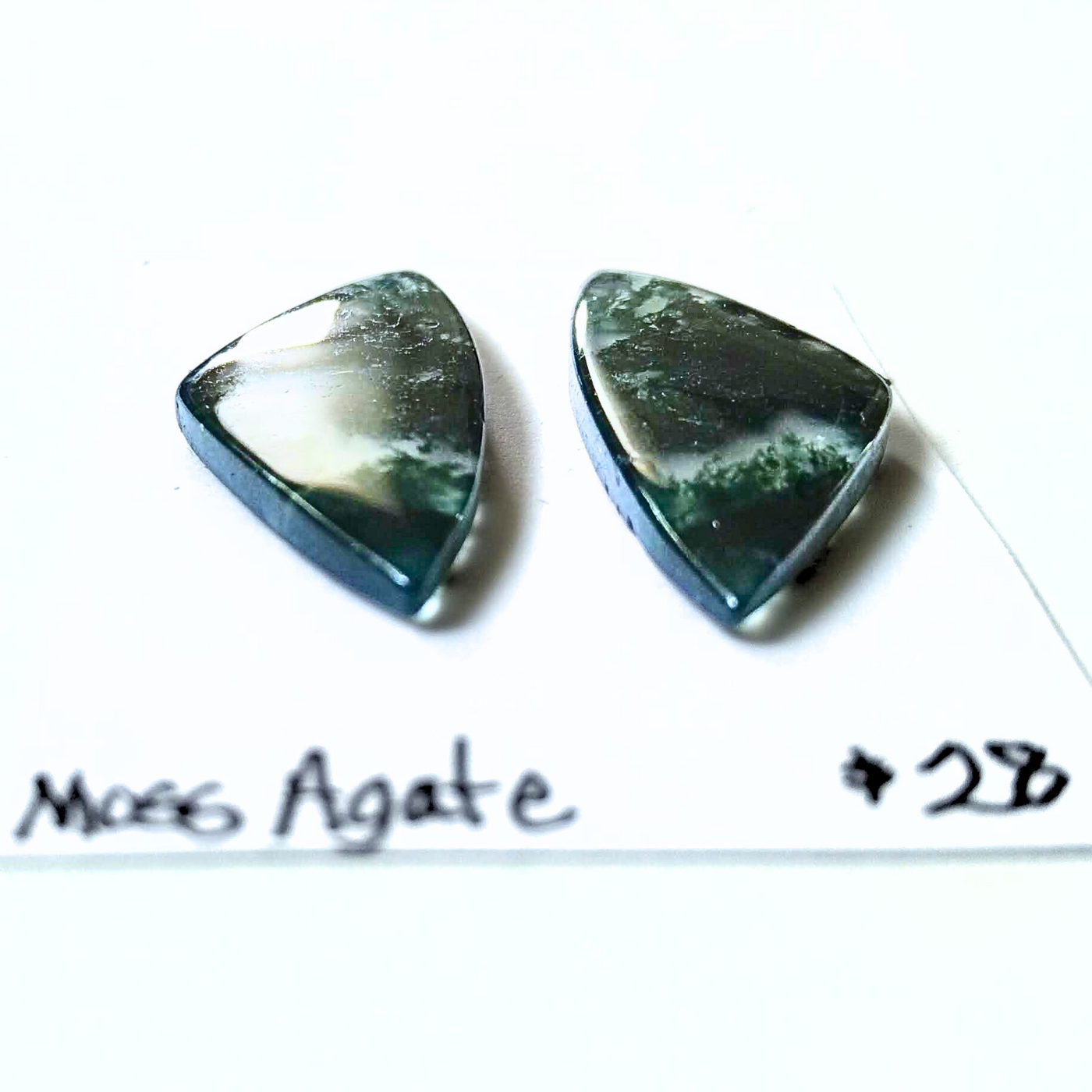 MOS-1005 Moss Agate Cab Pair