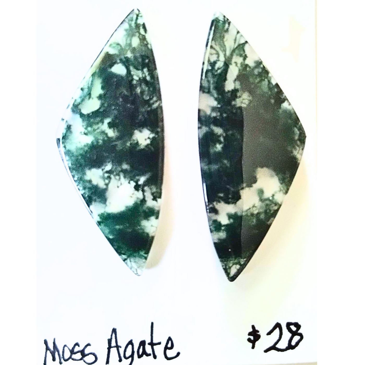 MOS-1005 Moss Agate Cab Pair