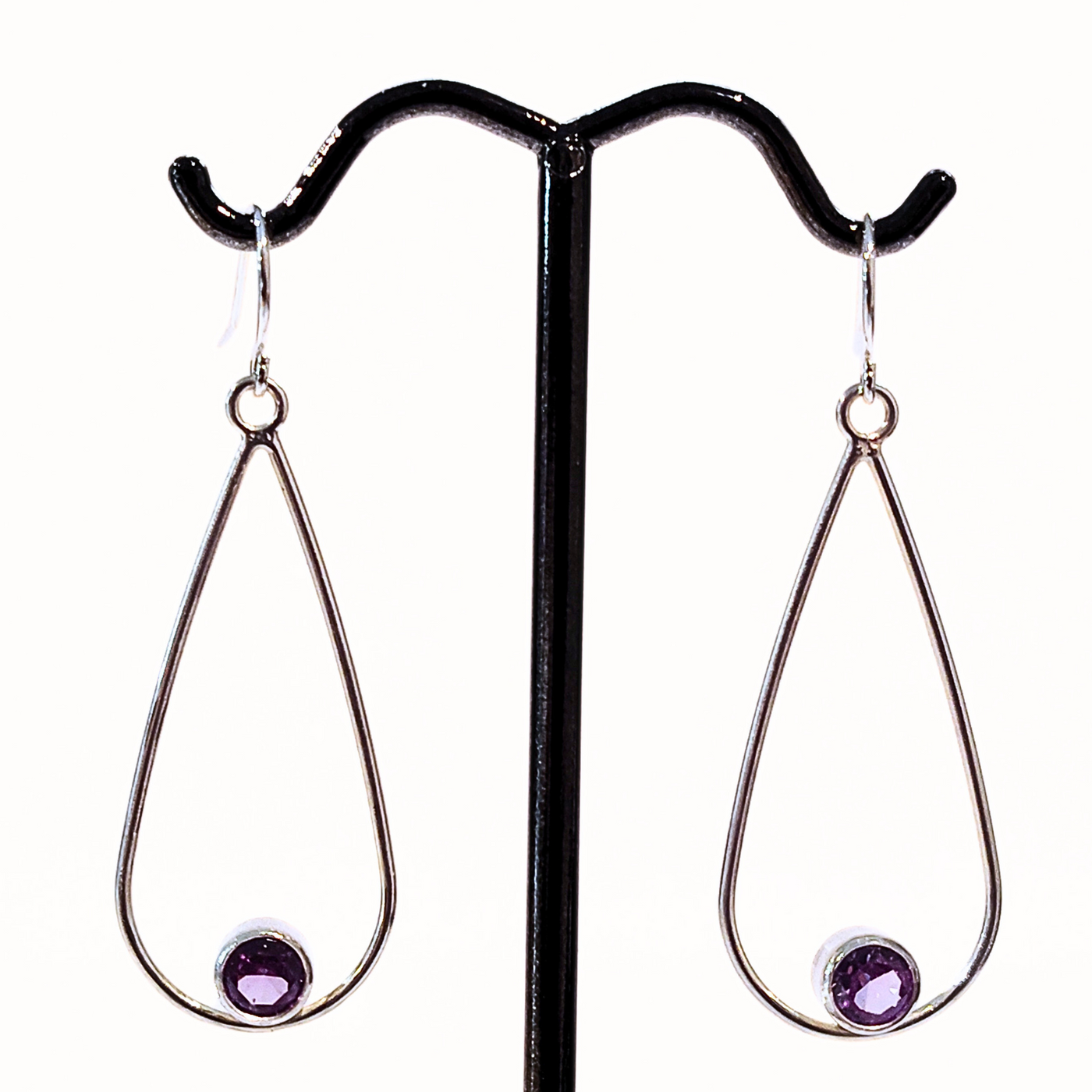 DS-409 Sterling Drop Earring with Alexandrite Gem Stone