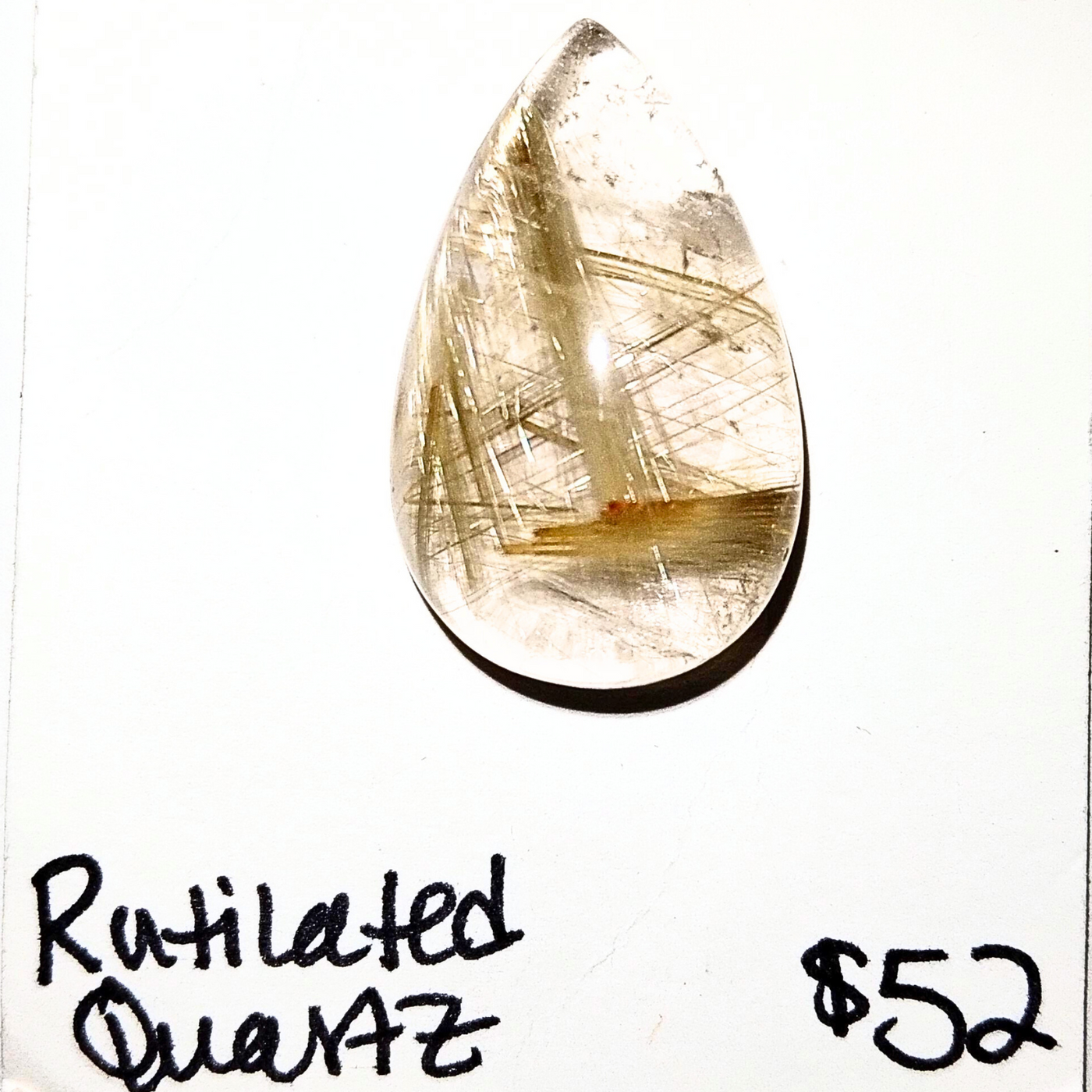 RUQ-1003 Rutilated Quartz Cabochon