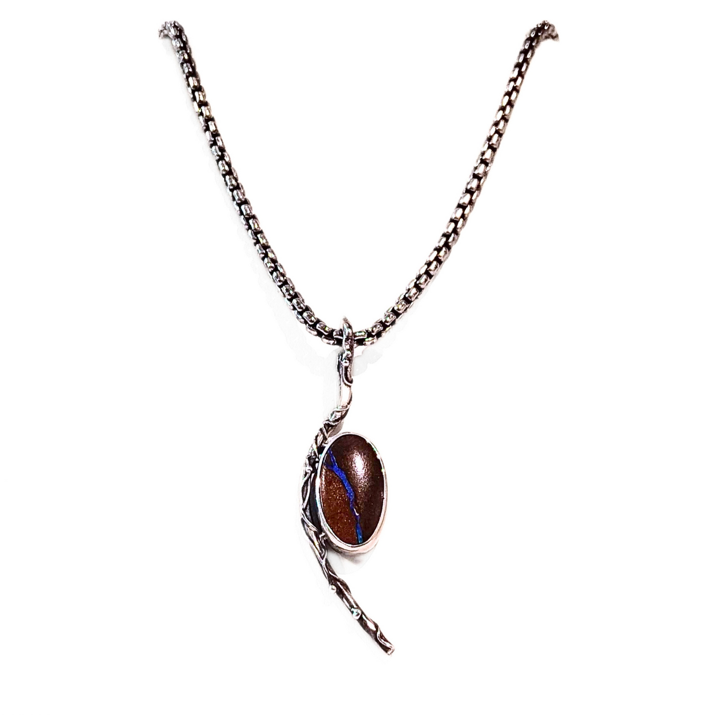 JSD-6089 Boulder Opal Branch Pendant