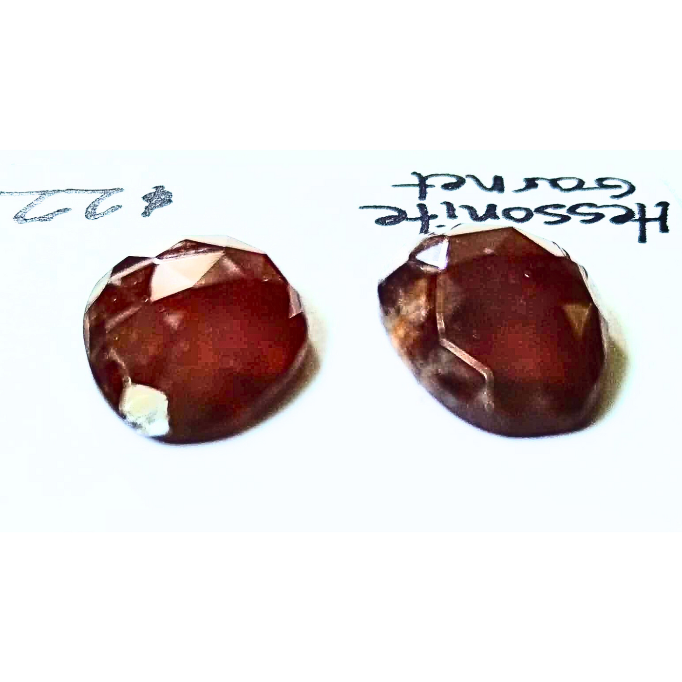 GAR-1004 Garnet Rose Cut Pair