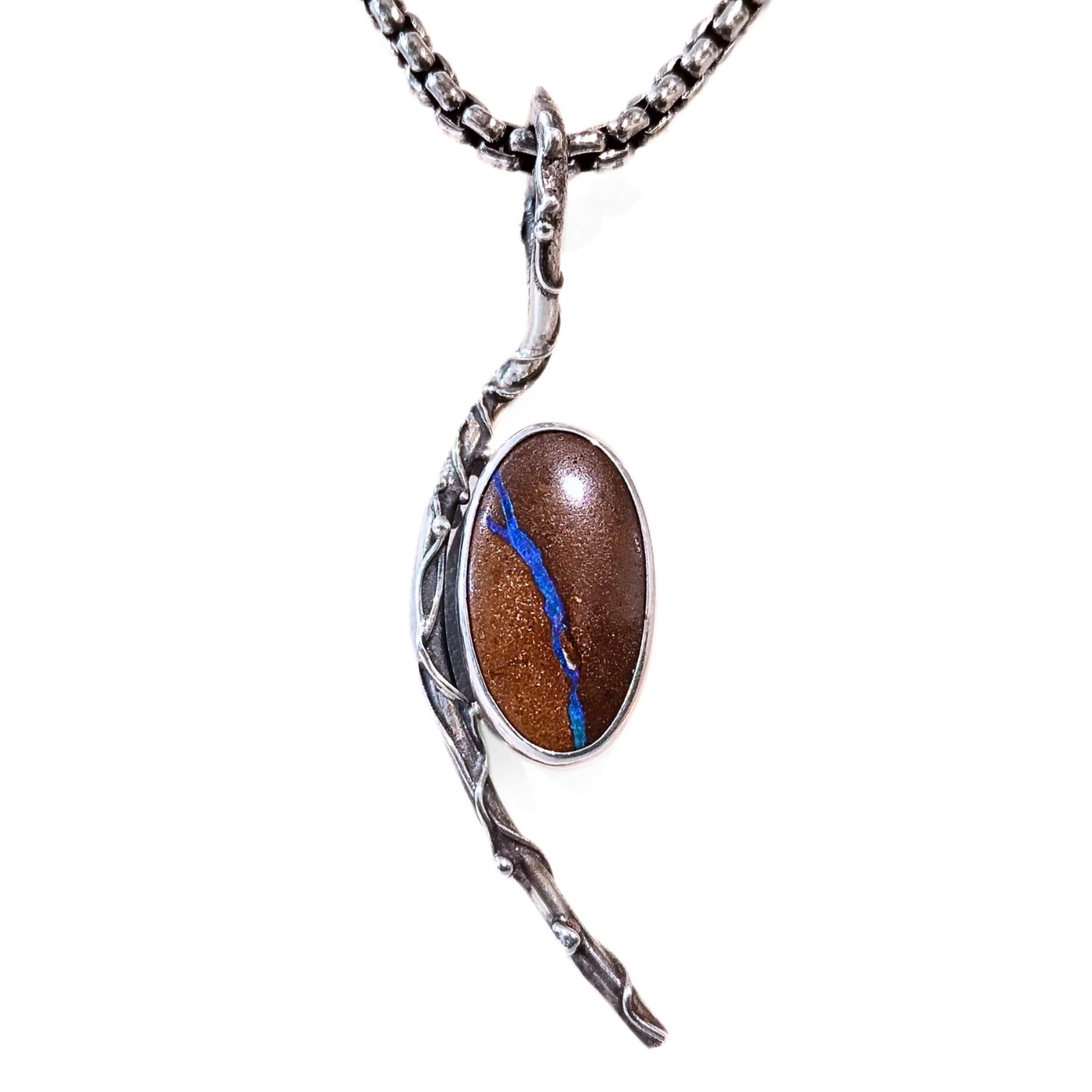 JSD-6089 Boulder Opal Branch Pendant