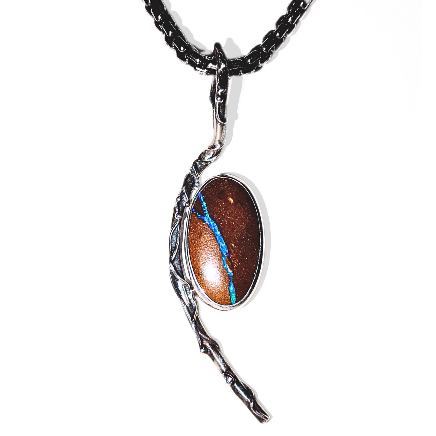 JSD-6089 Boulder Opal Branch Pendant