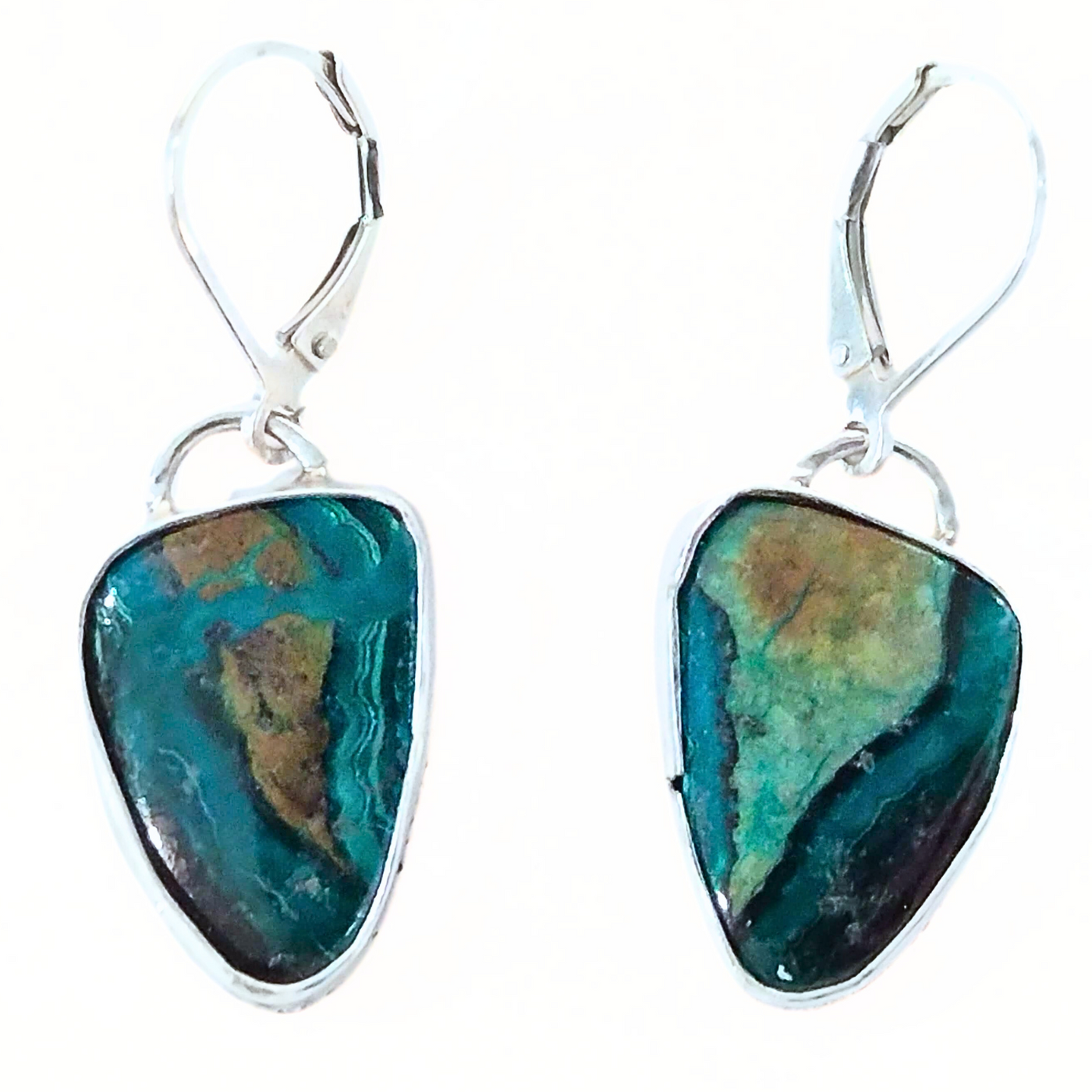 JEM-075 SS Chrysocolla Earrings