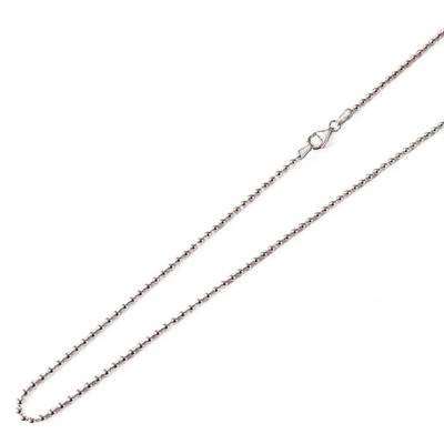 20" 2.0mm Bead Chain (Sterling Silver)