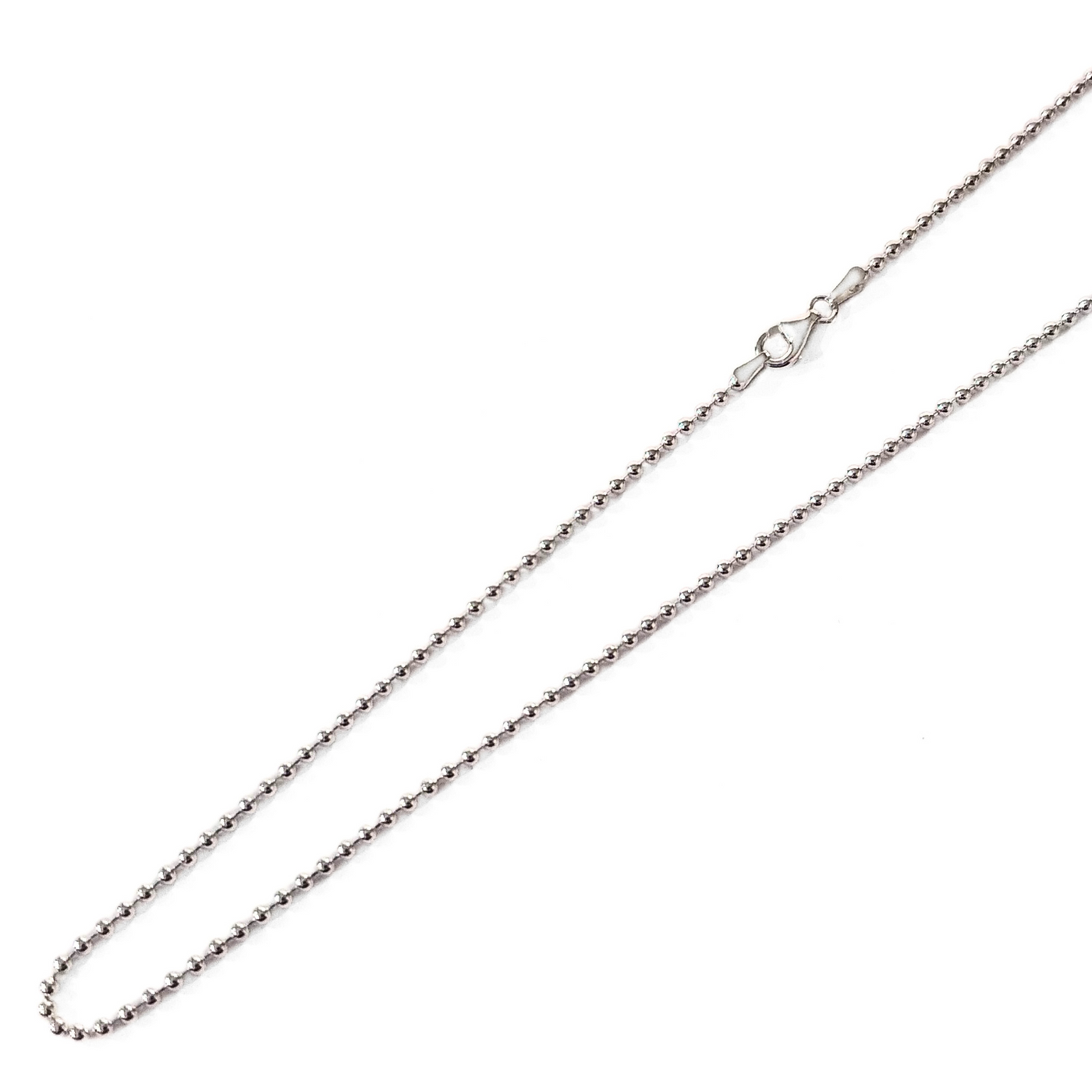 18" 2.0mm Beaded Chain (Sterling Silver)