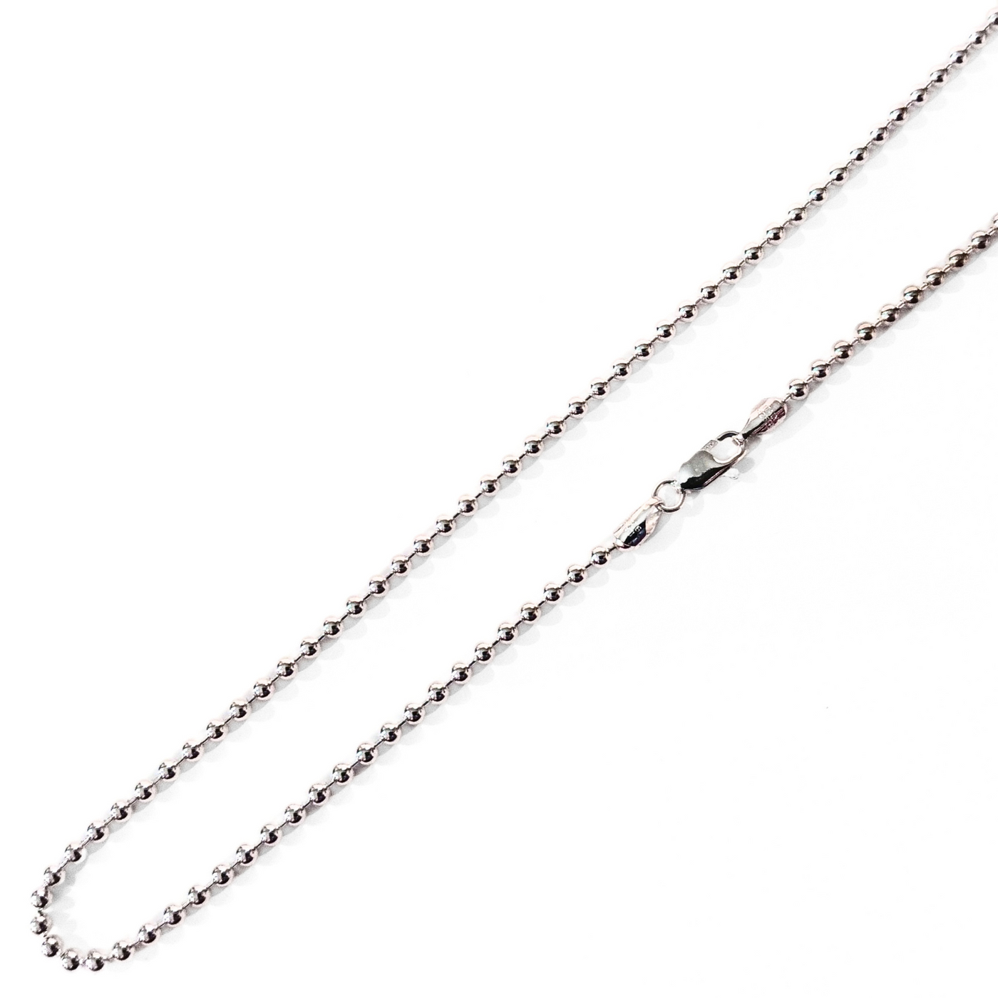 16" 3.0mm Bead Chain (Sterling Silver)