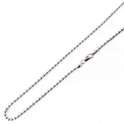 24" 3.0mm Bead Chain (Sterling Silver)