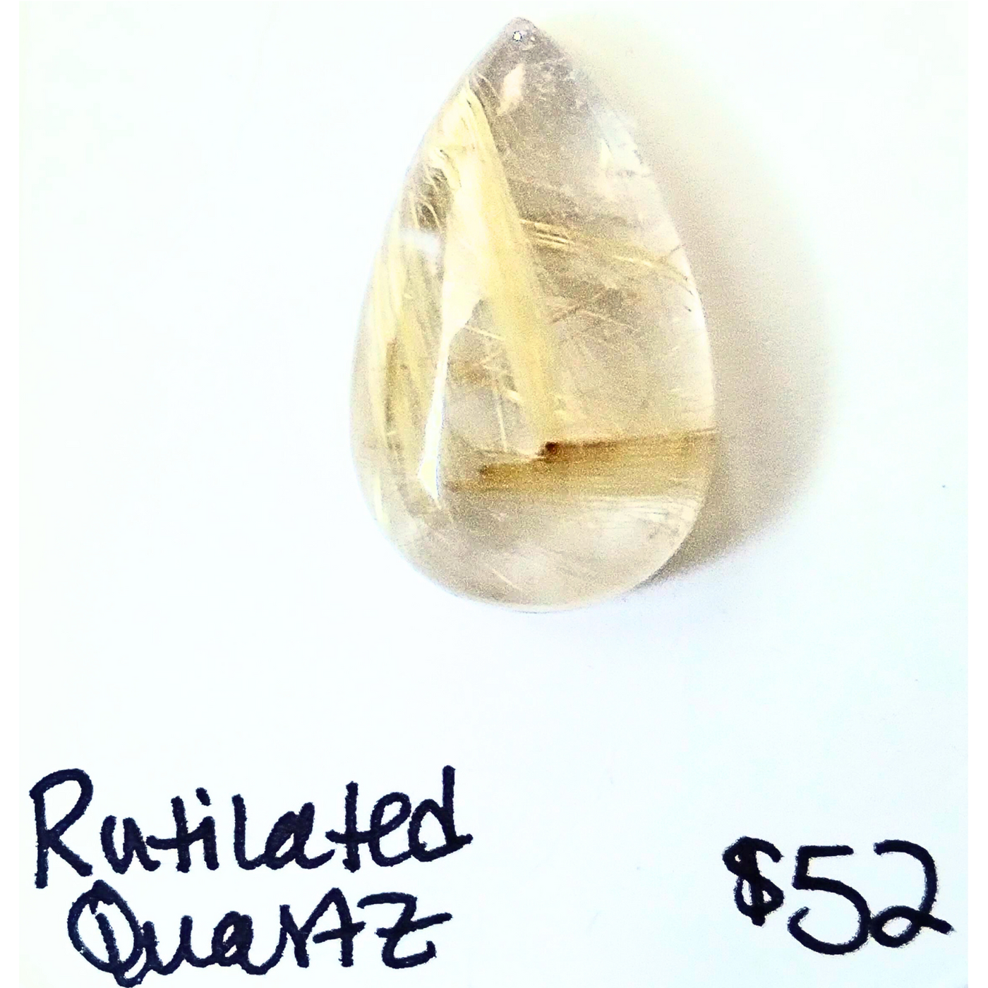 RUQ-1003 Rutilated Quartz Cabochon