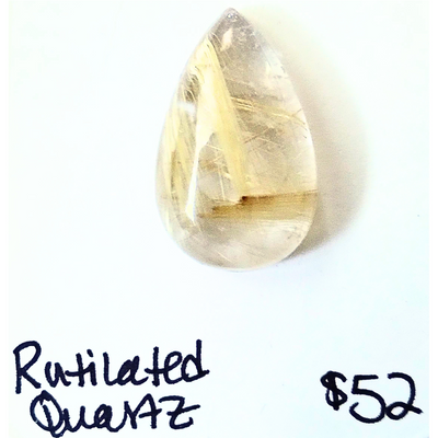RUQ-1003 Rutilated Quartz Cabochon