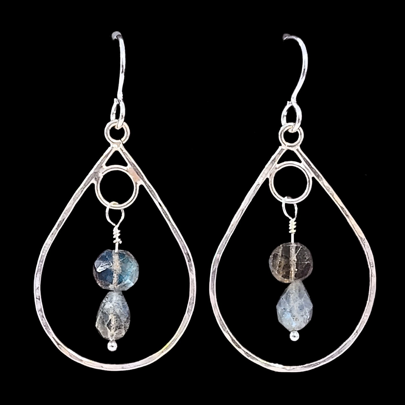 DS-408 Sterling Drop Earring W/ Labradorite