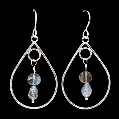 DS-408 Sterling Drop Earring W/ Labradorite
