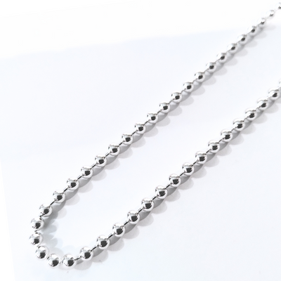 16" 3.0mm Bead Chain (Sterling Silver)