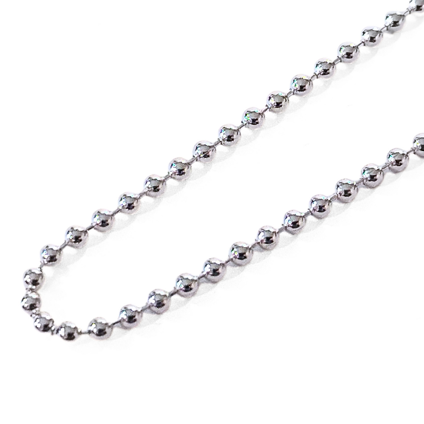 16" 2.0mm Beaded Chain (Sterling Silver)
