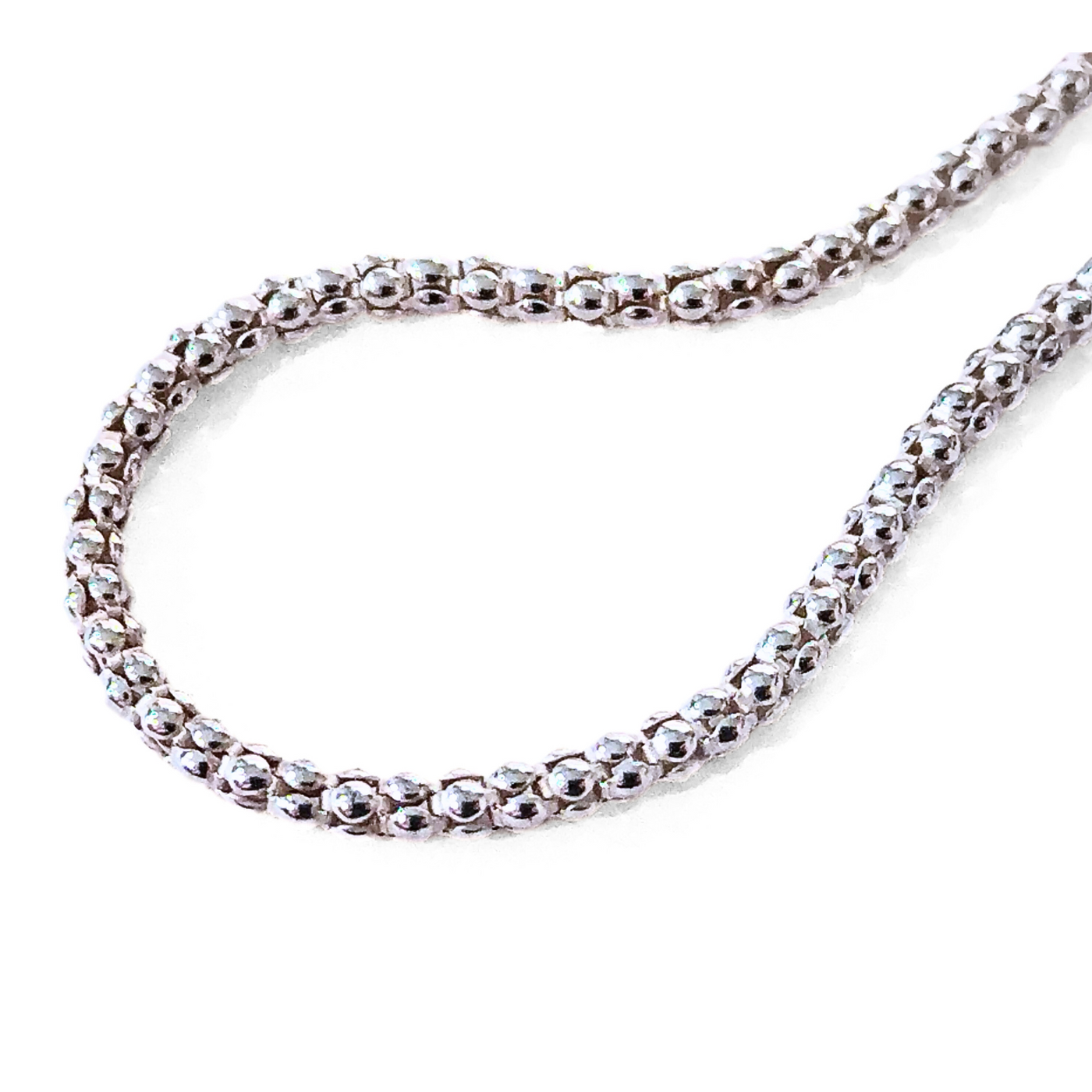 16" Popcorn Chain 2.5mm Sterling Silver