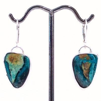 JEM-075 SS Chrysocolla Earrings