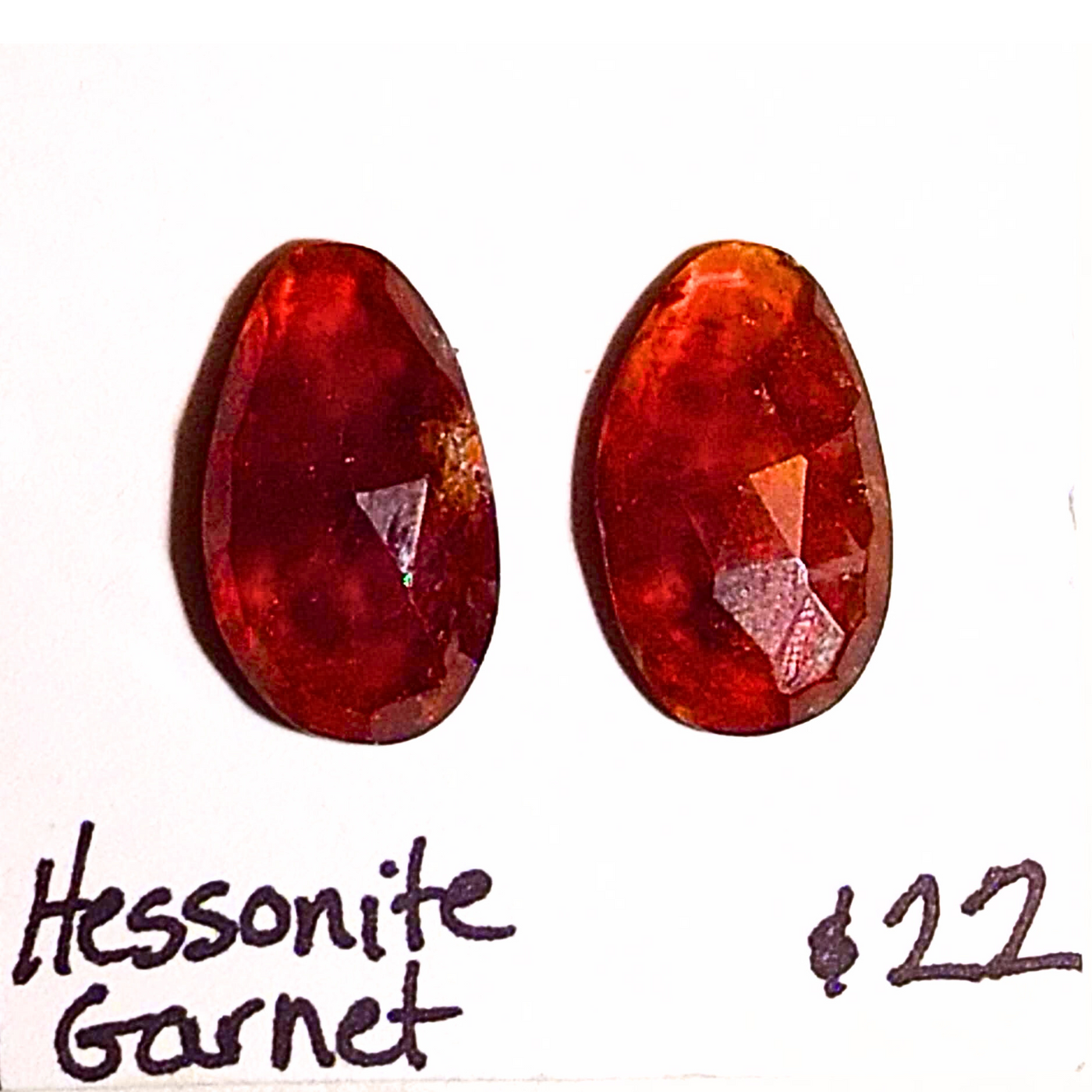 GAR-1004 Garnet Rose Cut Pair