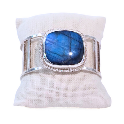 DJT-005 Sterling Labradorite Cuff Bracelet