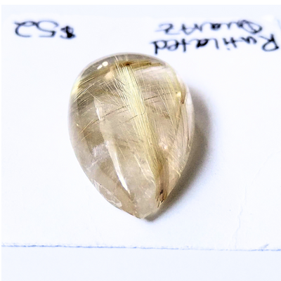RUQ-1003 Rutilated Quartz Cabochon
