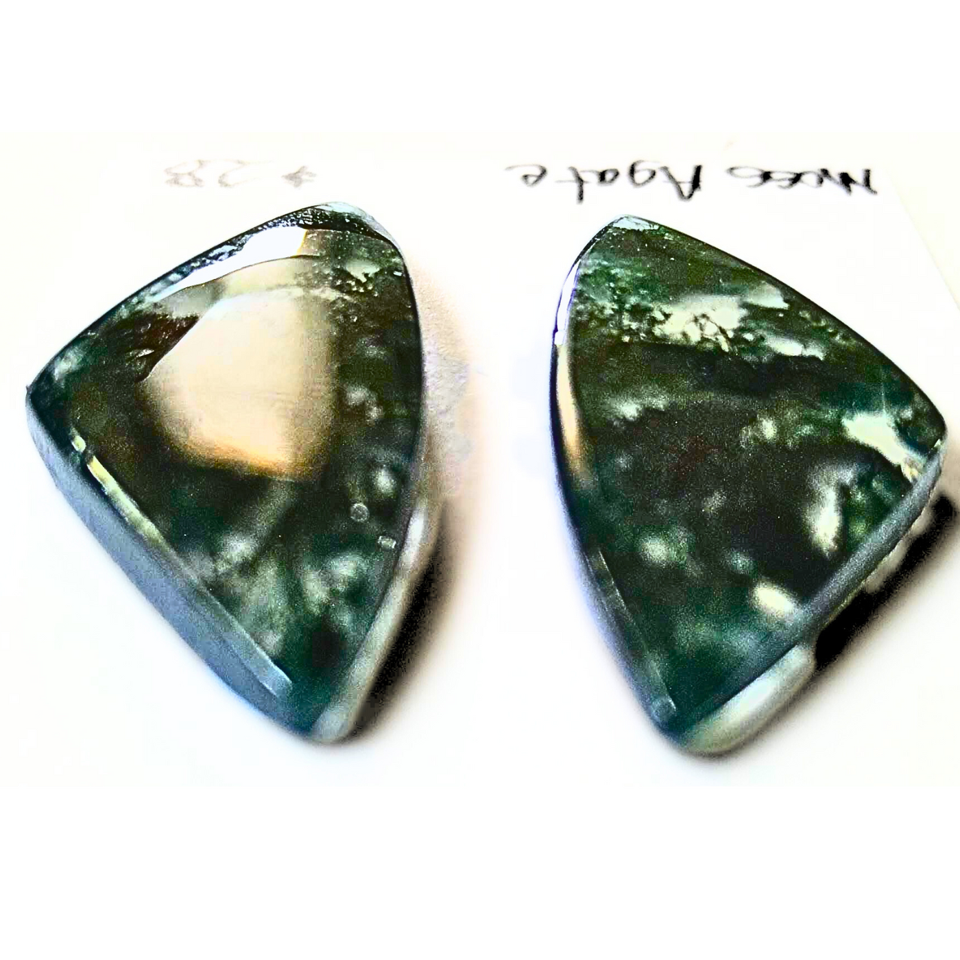 MOS-1005 Moss Agate Cab Pair