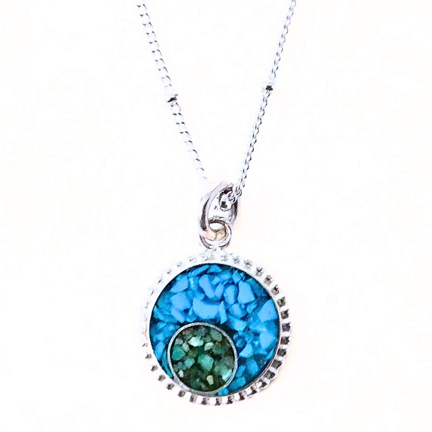 JSD-6097 Inlay Pendant Turquoise with Turquoise