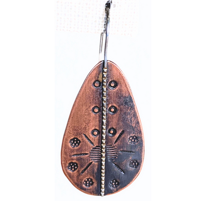 LEE-059 Stamped Divider Earrings