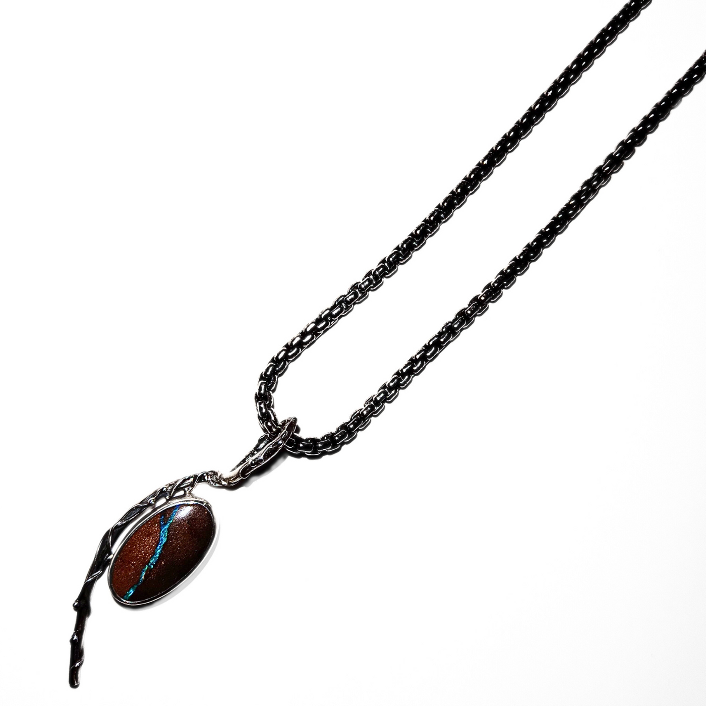 JSD-6089 Boulder Opal Branch Pendant