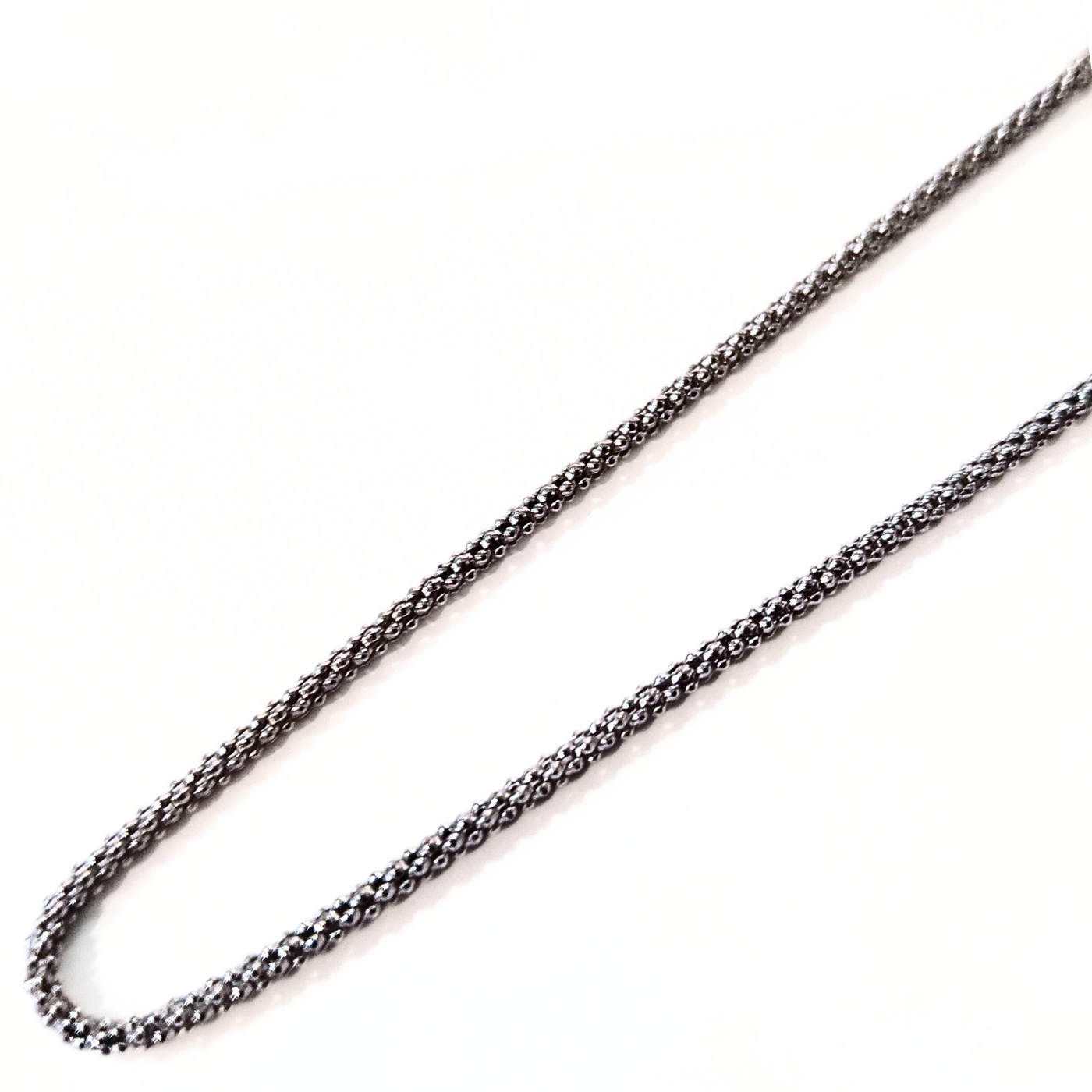 16" Oxidized Popcorn Chain (Sterling Silver)