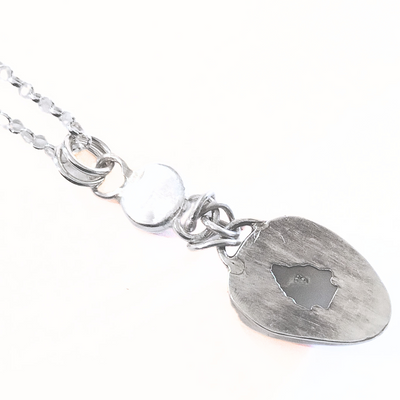 JEM-068 Blue Druzy Agate and Sapphire Pendant