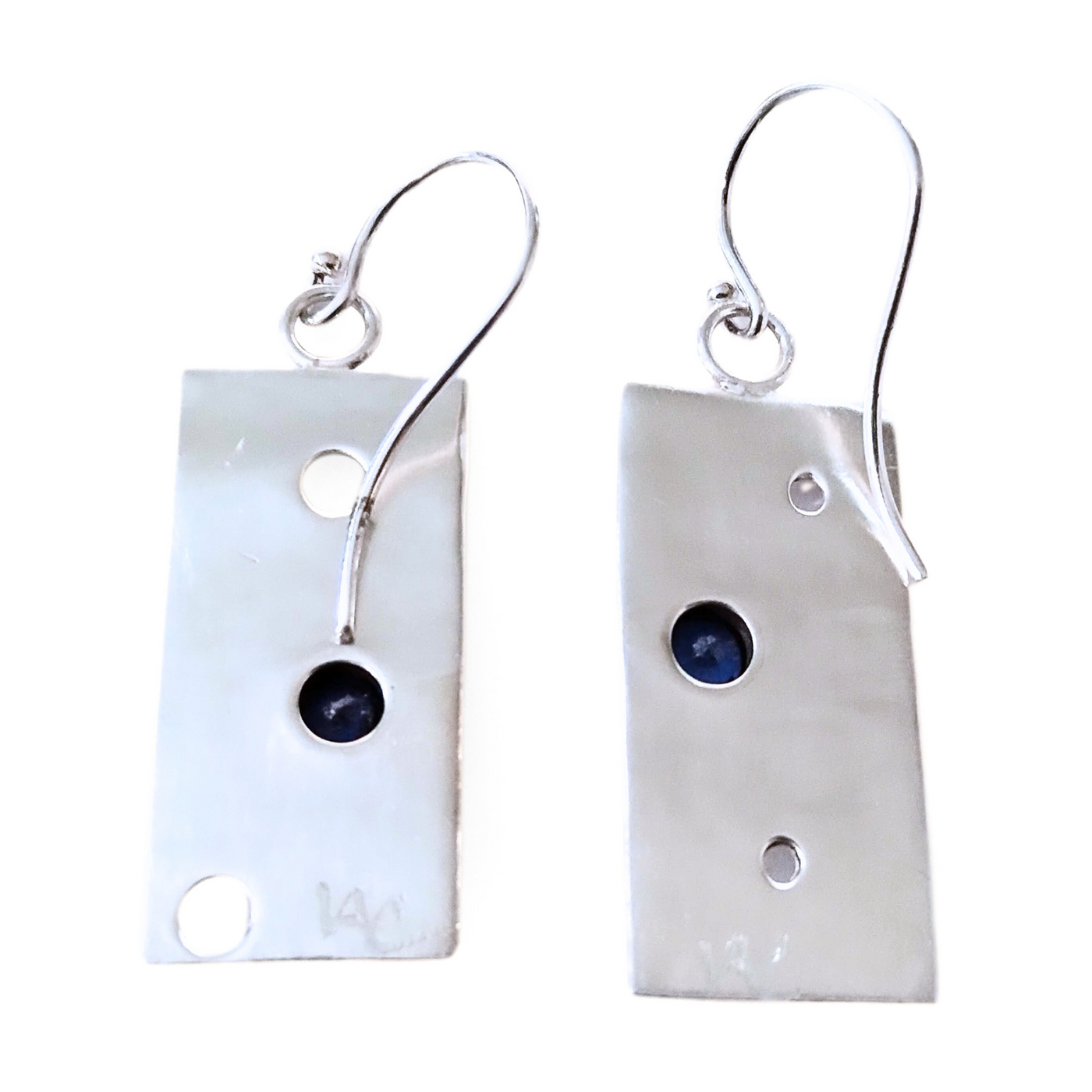 VC-113 Kyanite Bar Earrings Fine Silver