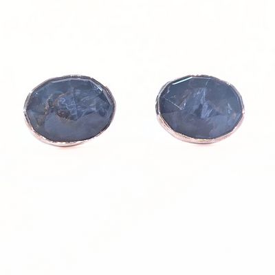 VC-115 Pietersite Earrings Fine Silver