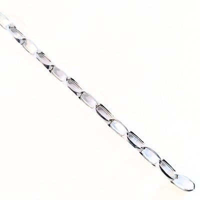 SS 3.6mm Elongated Diamond Cut Belcher Chain, 1 Inch