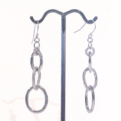 VC-110 Triple Hoop Earrings Sterling