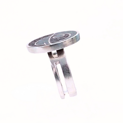 JSD-2047 Inlay Cocktail Ring "Death Star" (8.5)